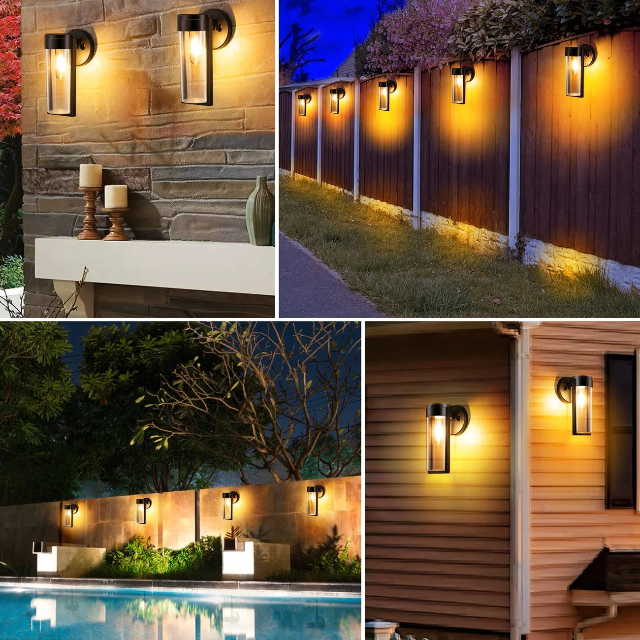 LED Solar Wall Mount Light Outdoor Solar Powered Auto On/Off Waterproof Garden Decoration Yard Post Porch Fence Lawn Lights - LoongFly Online