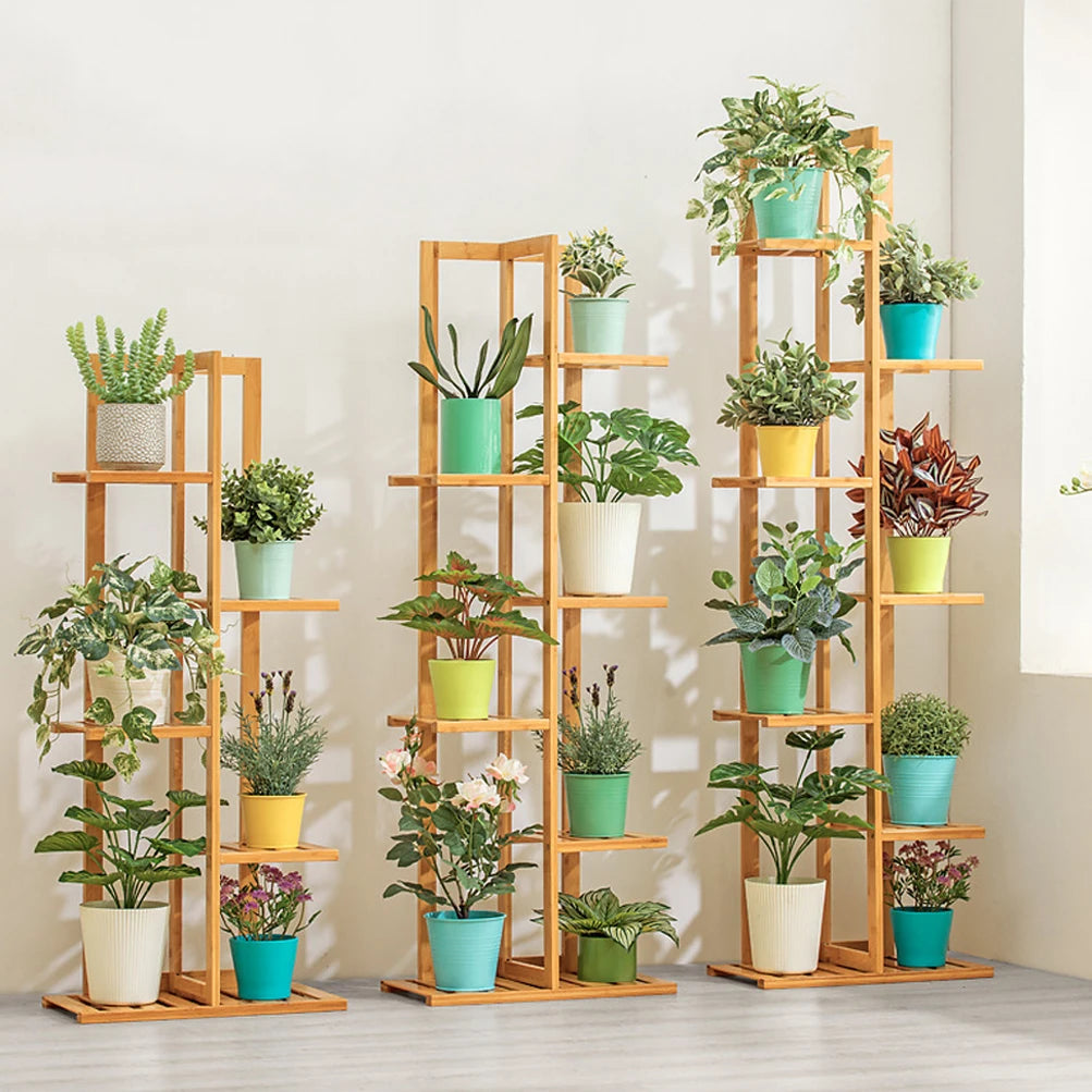 Bamboo 5 / 6 Tier Plant Stand - LoongFly Online