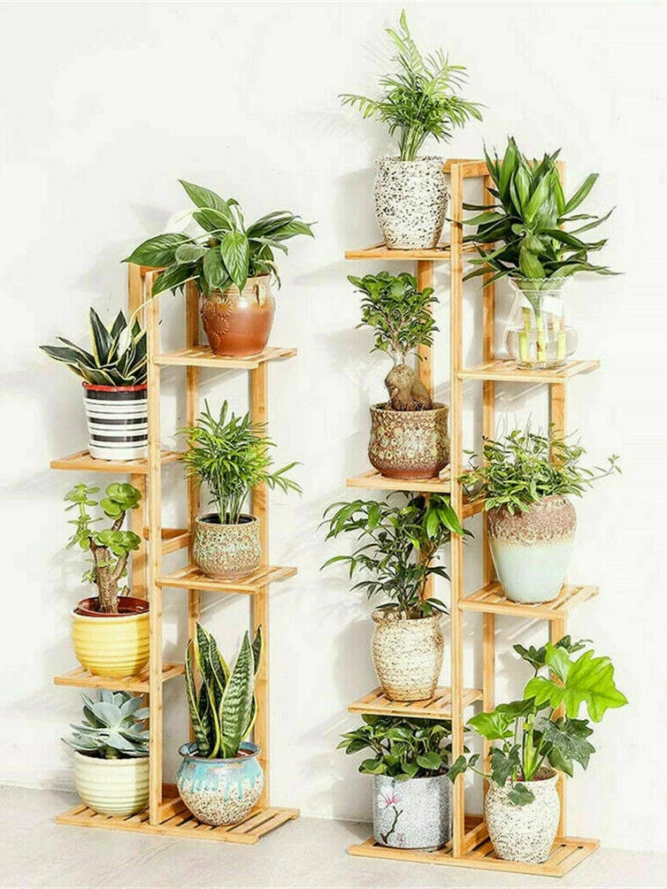 Bamboo 5 / 6 Tier Plant Stand - LoongFly Online
