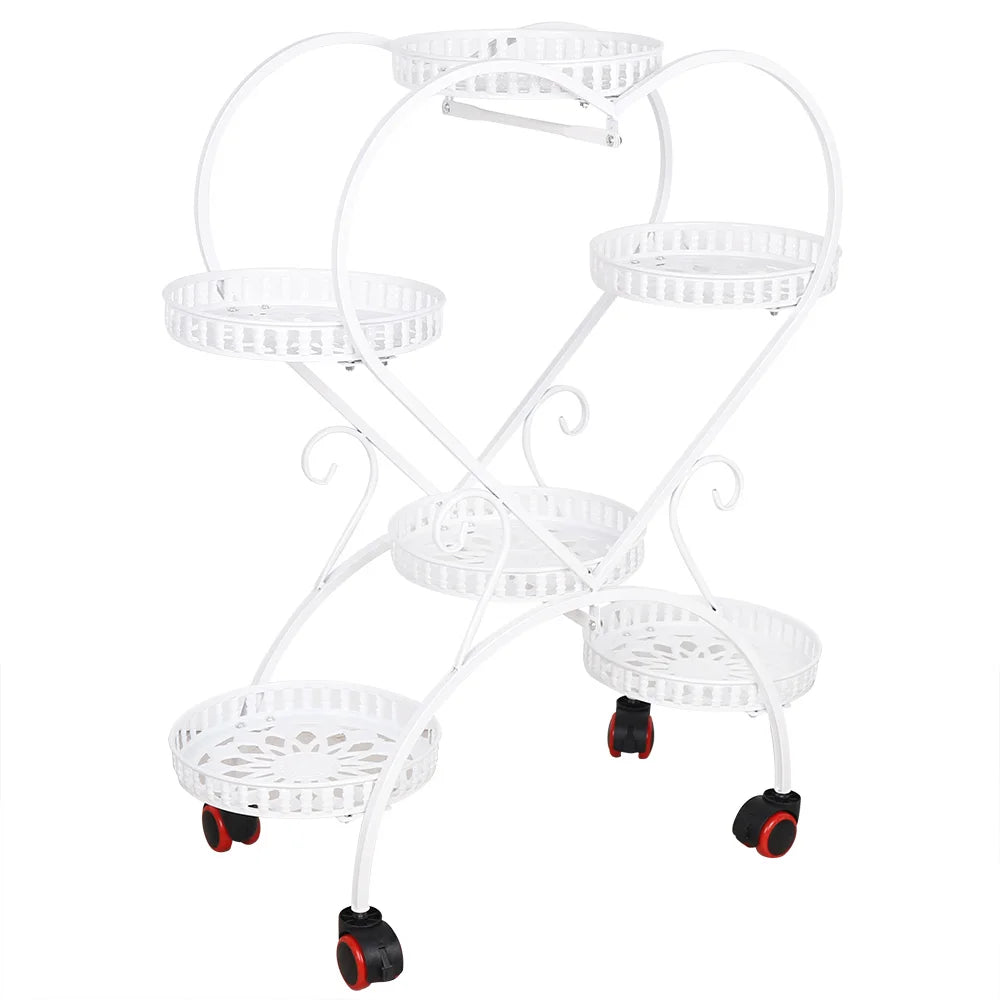 6 Pots Plants Flower Stand Metal Plant Stands - LoongFly Online