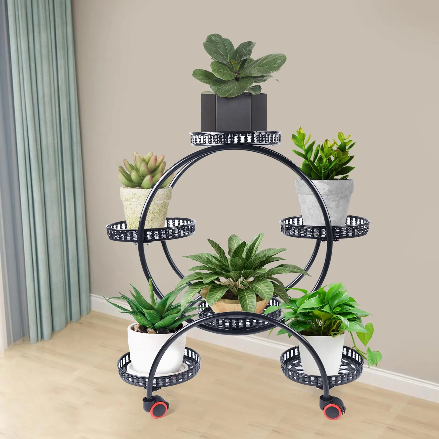 6 Pots Plants Flower Stand Metal Plant Stands - LoongFly Online