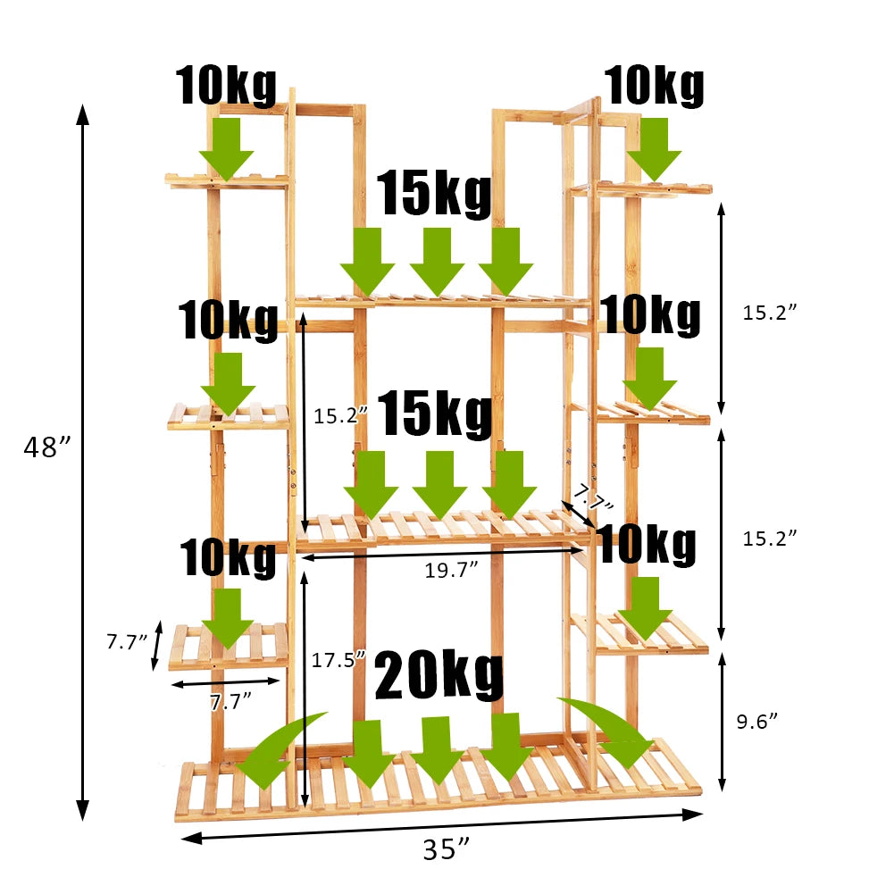 Extra Large Bamboo Plant Stand - LoongFly Online