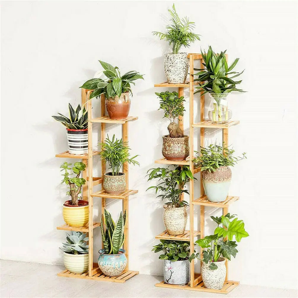 Bamboo 5 / 6 Tier Plant Stand - LoongFly Online