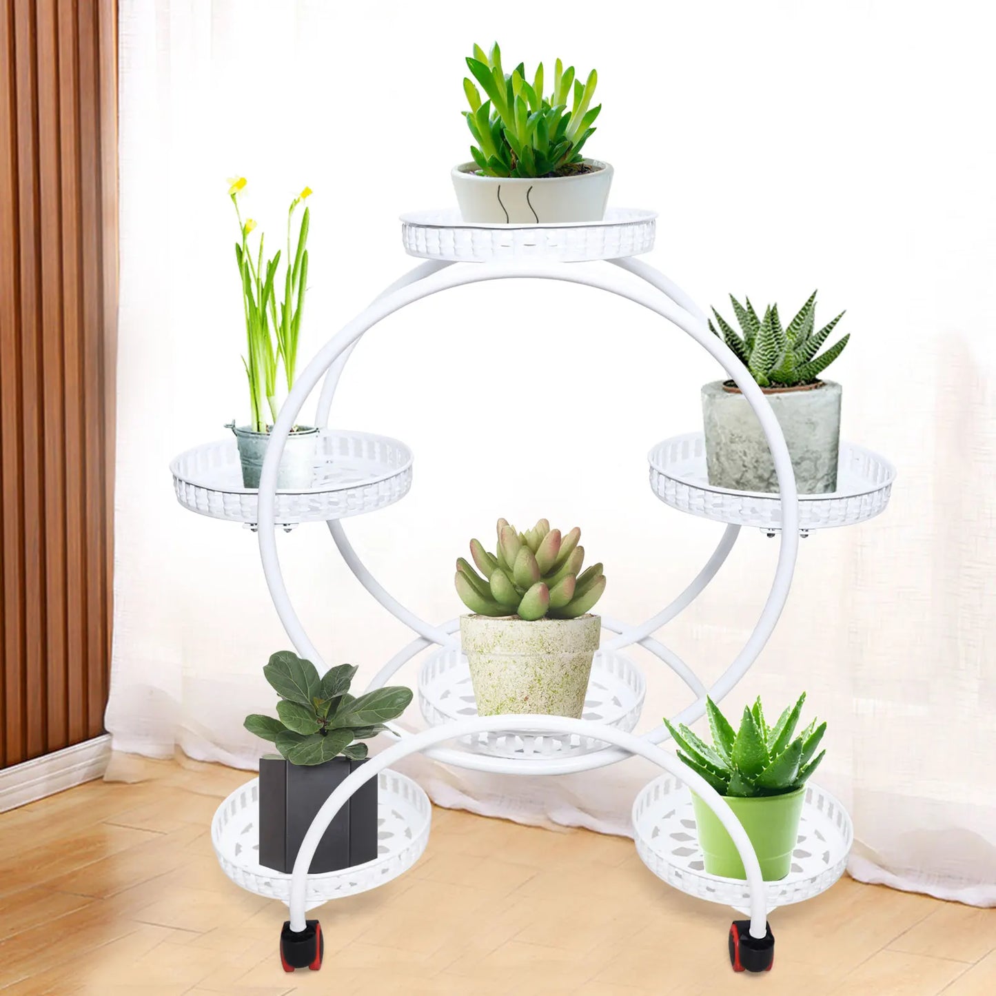 6 Pots Plants Flower Stand Metal Plant Stands - LoongFly Online