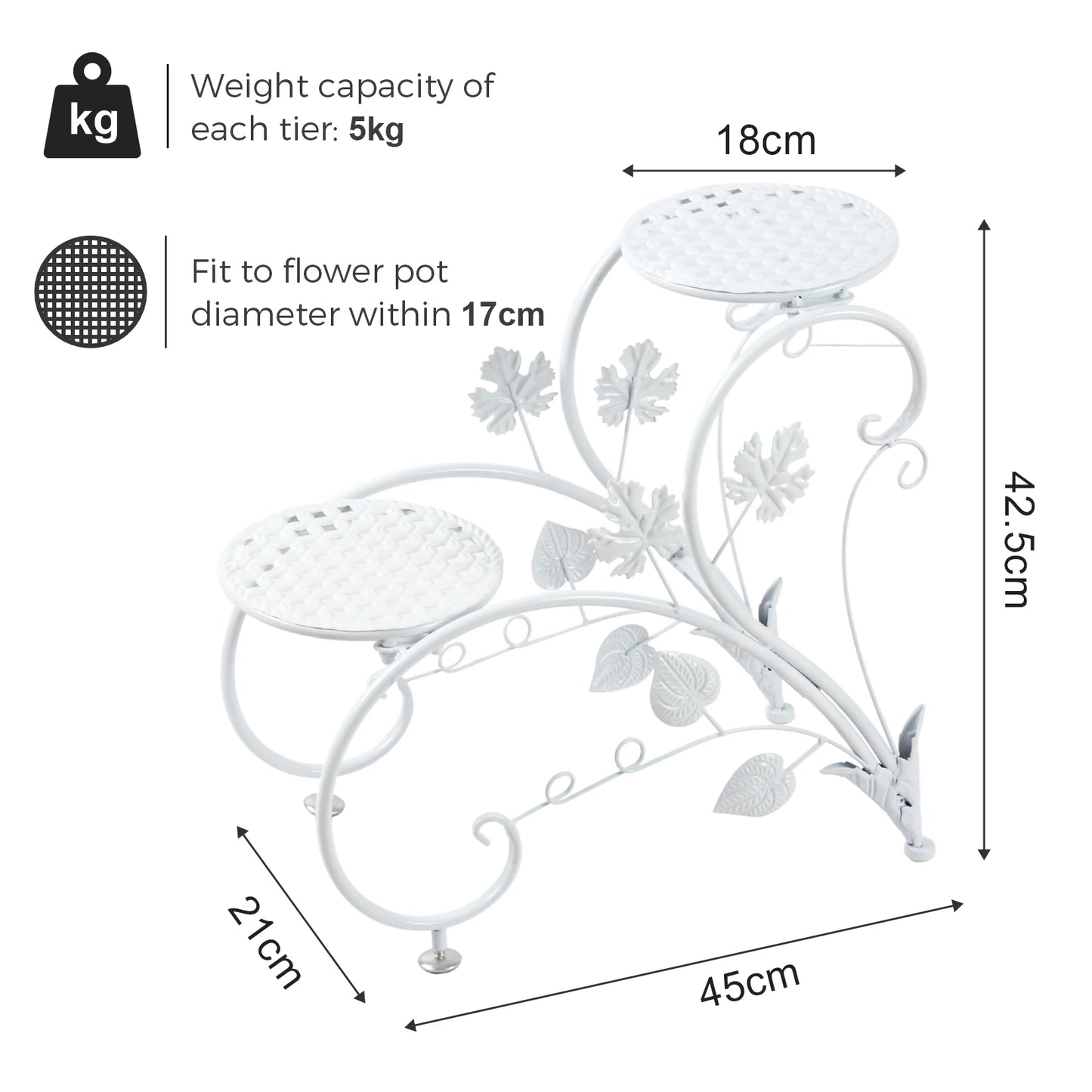 2PCS Rustproof Metal Plant Stand - LoongFly Online