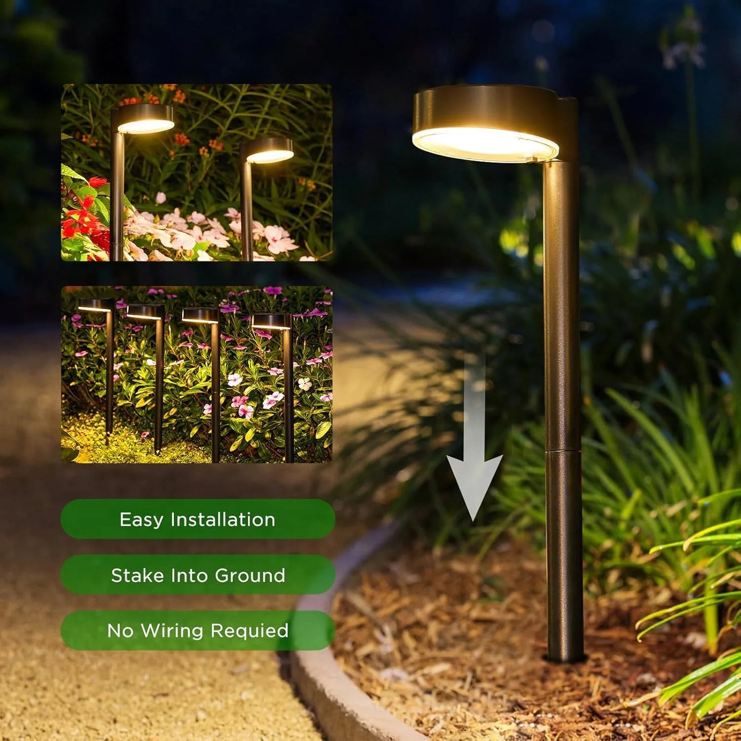 8 Pack Solar Pathway Lights Outdoor - LoongFly Online