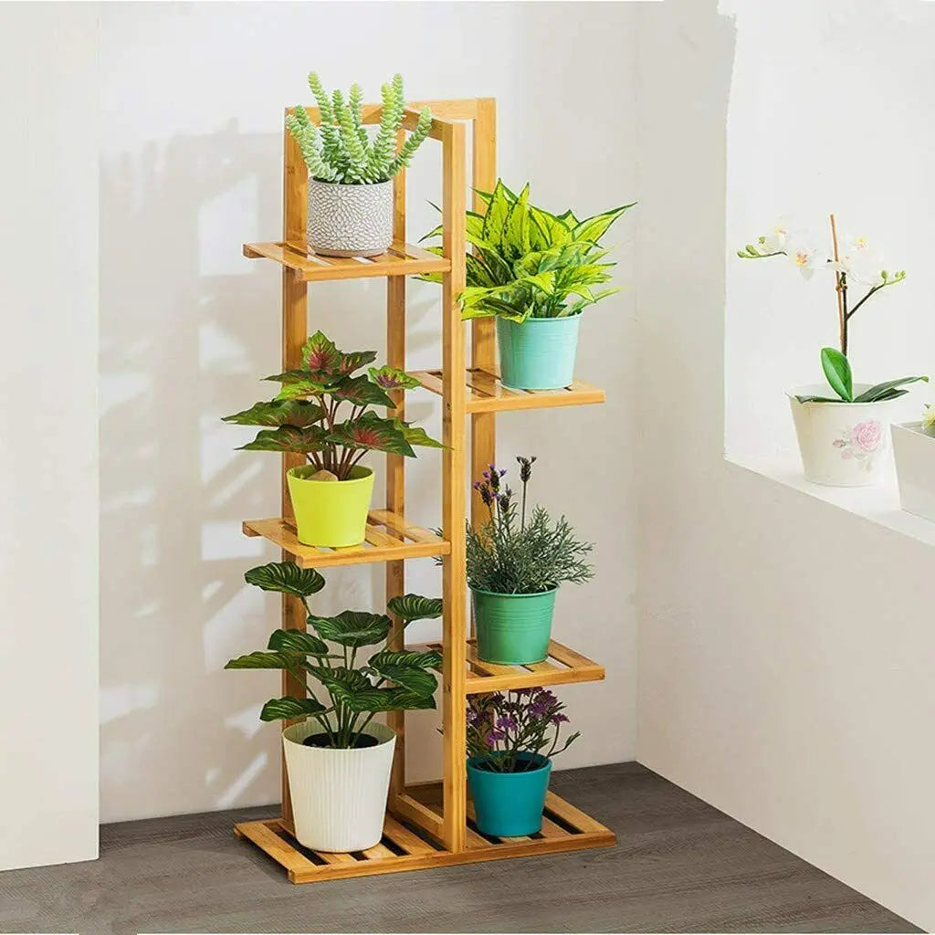 Bamboo 5 / 6 Tier Plant Stand - LoongFly Online