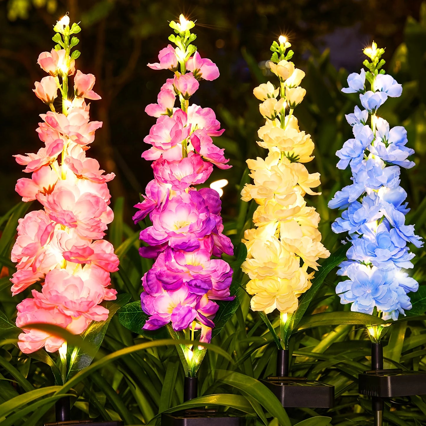 4 Pack Upgraded Solar Garden Lights with 36 LEDs - LoongFly Online