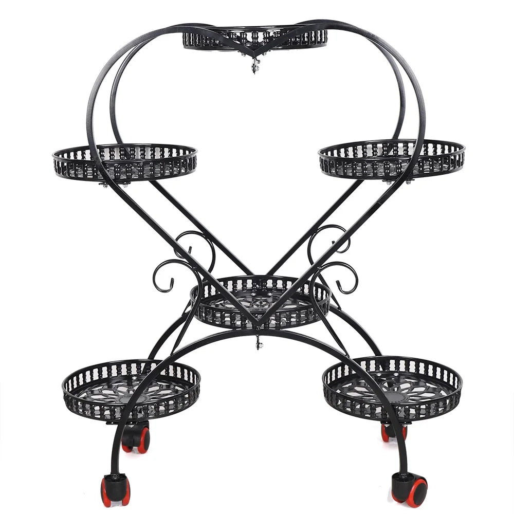 6 Pots Plants Flower Stand Metal Plant Stands - LoongFly Online