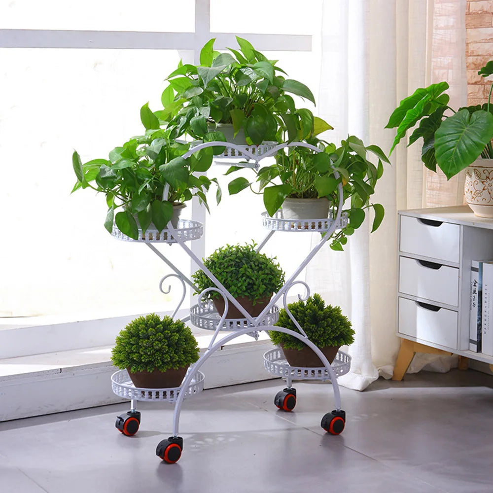 6 Pots Plants Flower Stand Metal Plant Stands - LoongFly Online