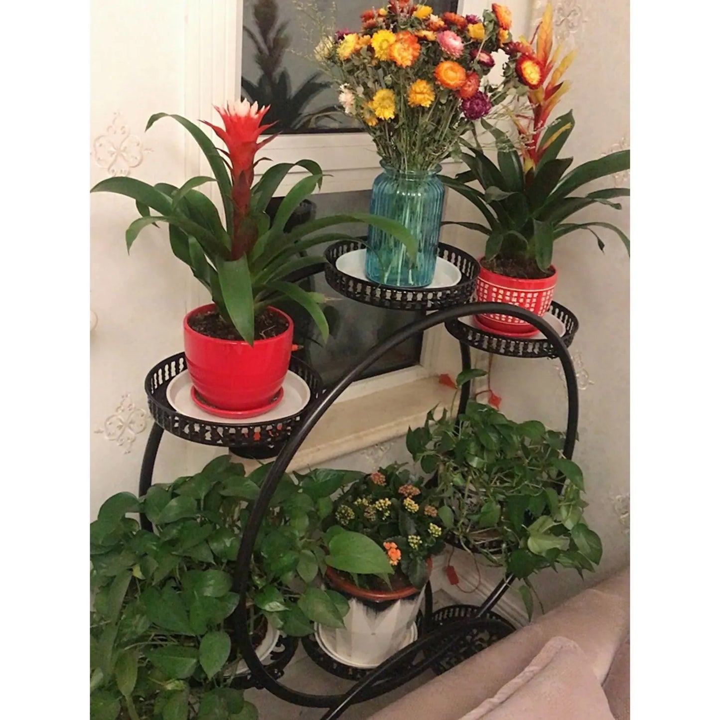 6 Pots Plants Flower Stand Metal Plant Stands - LoongFly Online