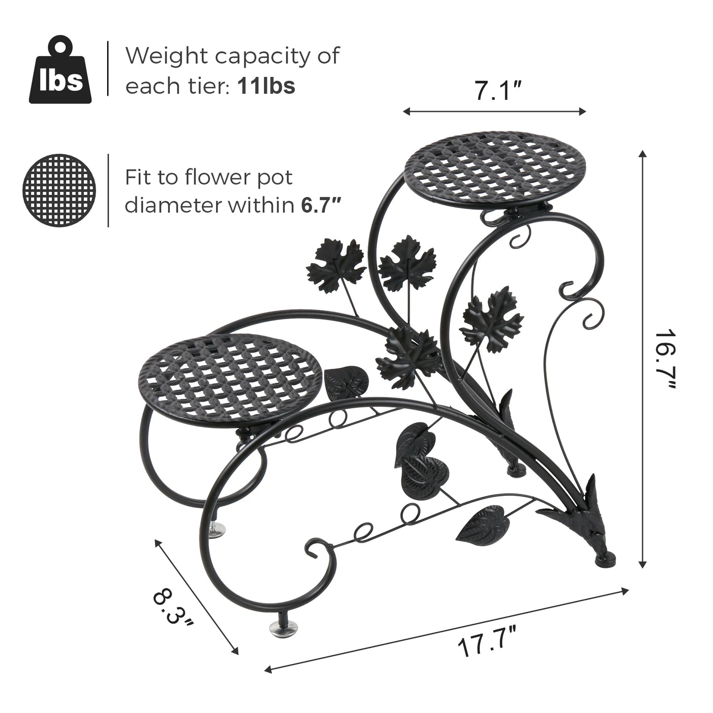 2PCS Rustproof Metal Plant Stand - LoongFly Online