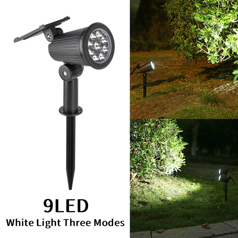 9 LEDs Solar Spotlights Outdoor Light - LoongFly Online