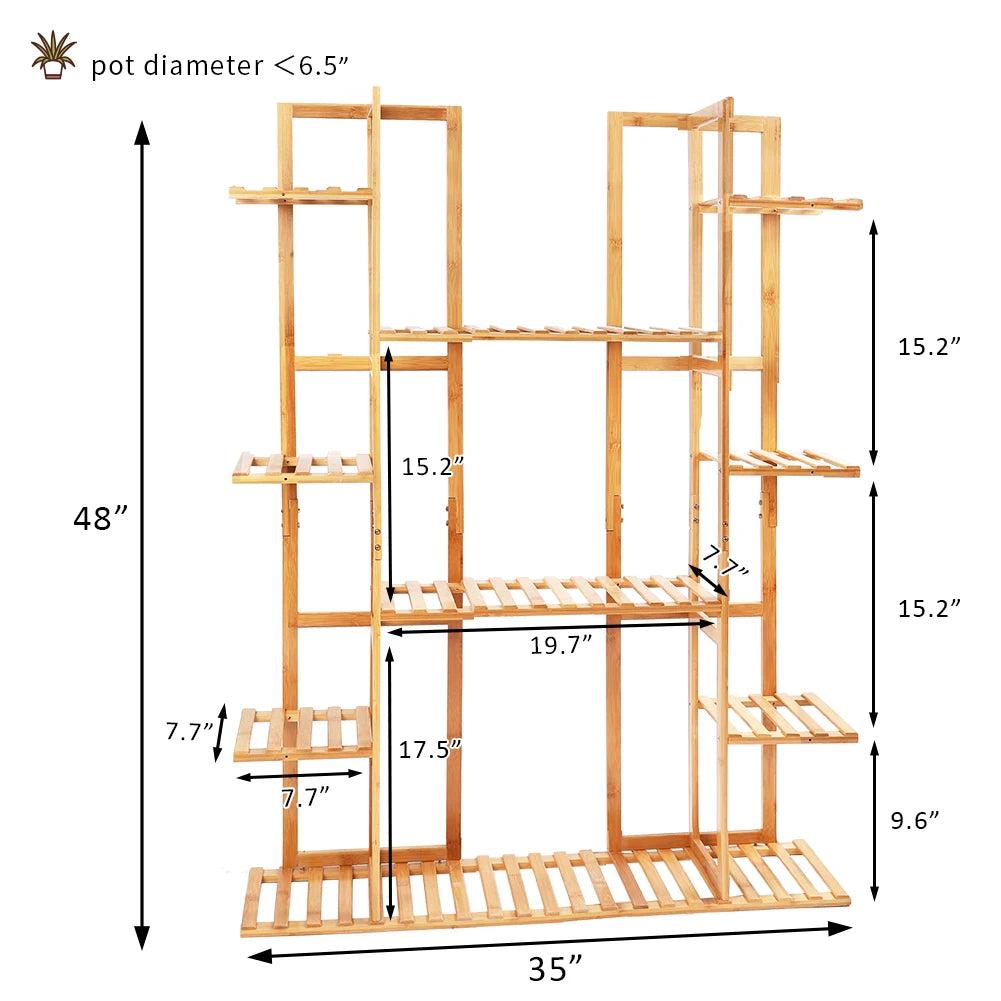 Extra Large Bamboo Plant Stand - LoongFly Online