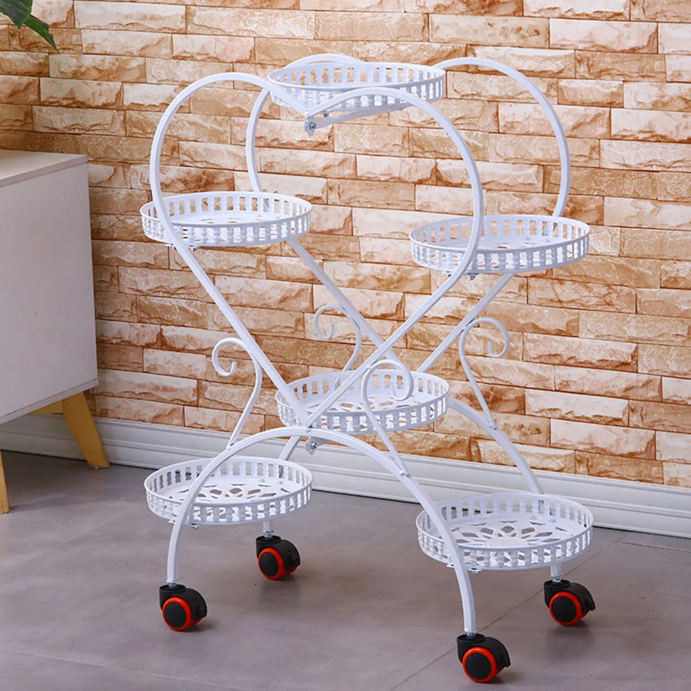 6 Pots Plants Flower Stand Metal Plant Stands - LoongFly Online