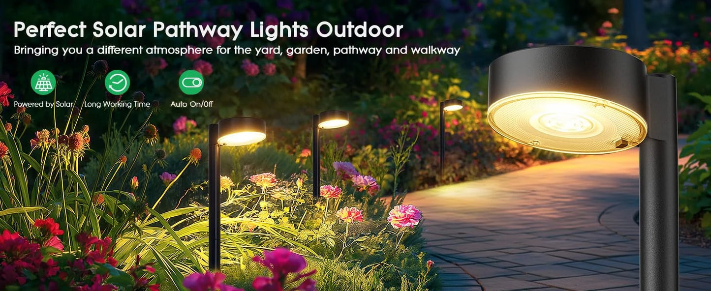 8 Pack Solar Pathway Lights Outdoor - LoongFly Online