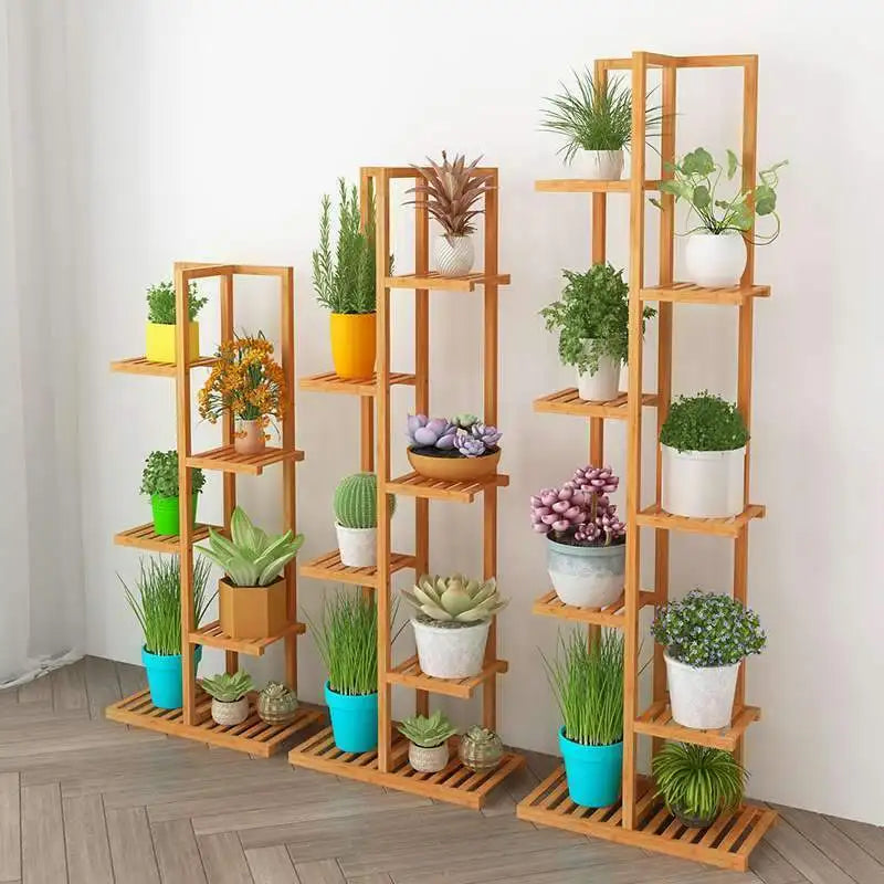 Bamboo 5 / 6 Tier Plant Stand - LoongFly Online
