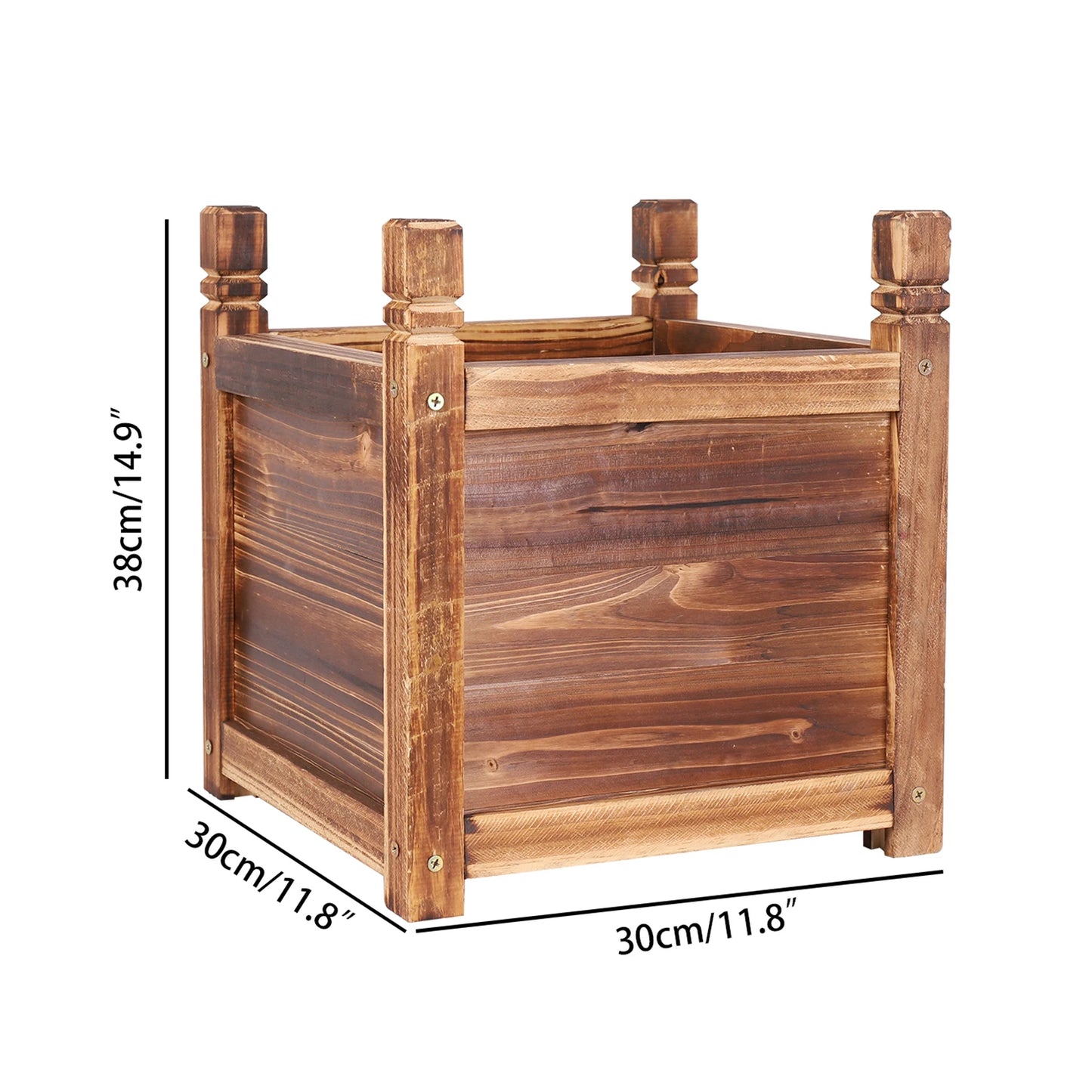 Wooden Raised Flower Bed Indoor Outdoor Vegetable Herb Planter Pot Garden Bed Flower Display - LoongFly Online