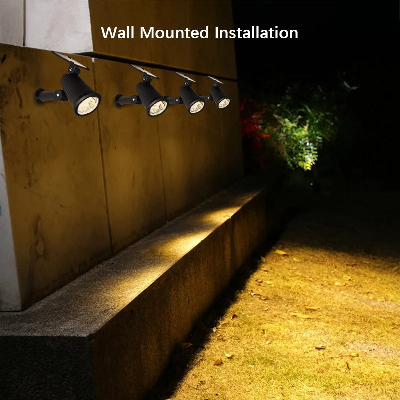 9 LEDs Solar Spotlights Outdoor Light - LoongFly Online