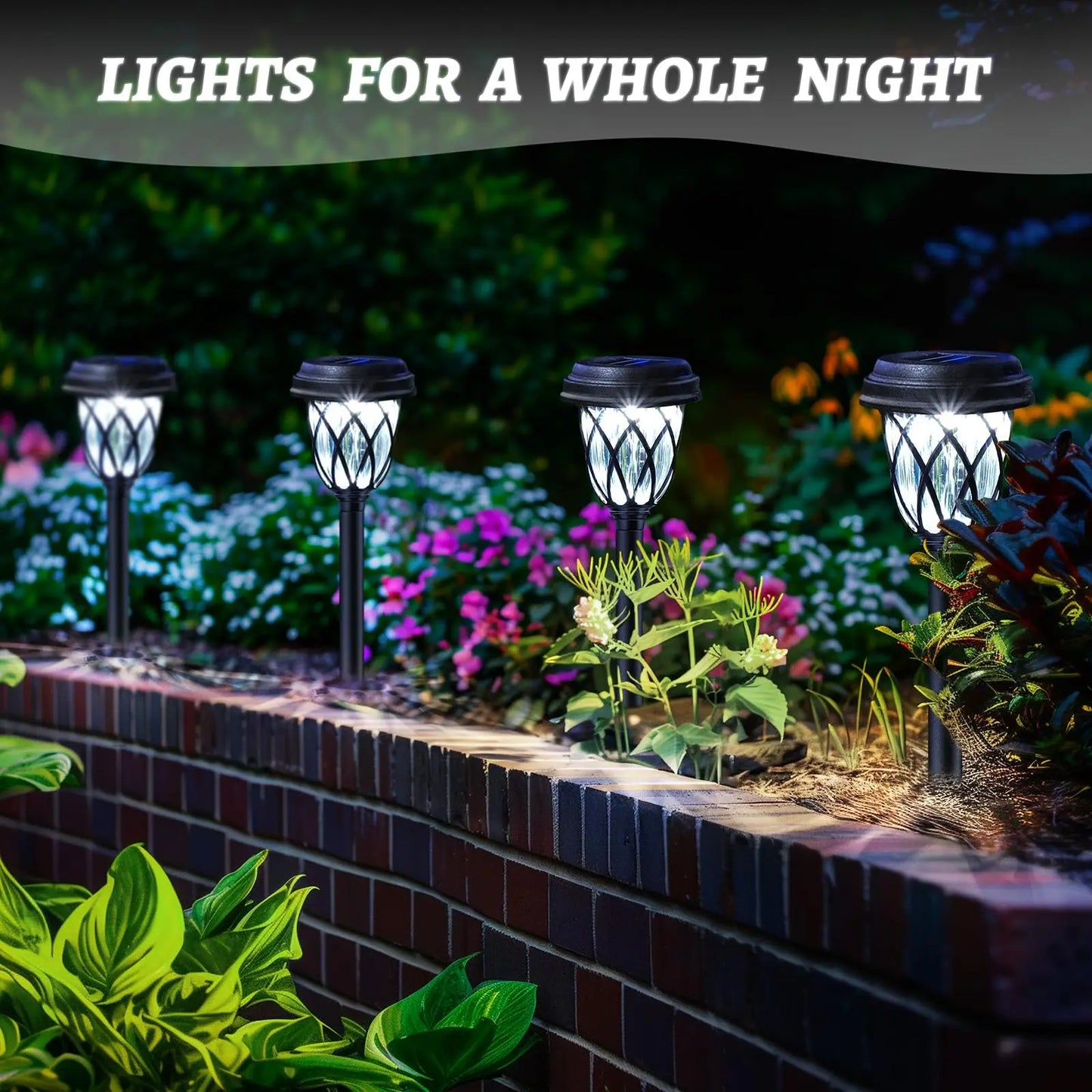 10 Pack solar powered small tube Light and shadow lamplawn lamp light is suitable for courtyard garden lawndecoration landscape - LoongFly Online