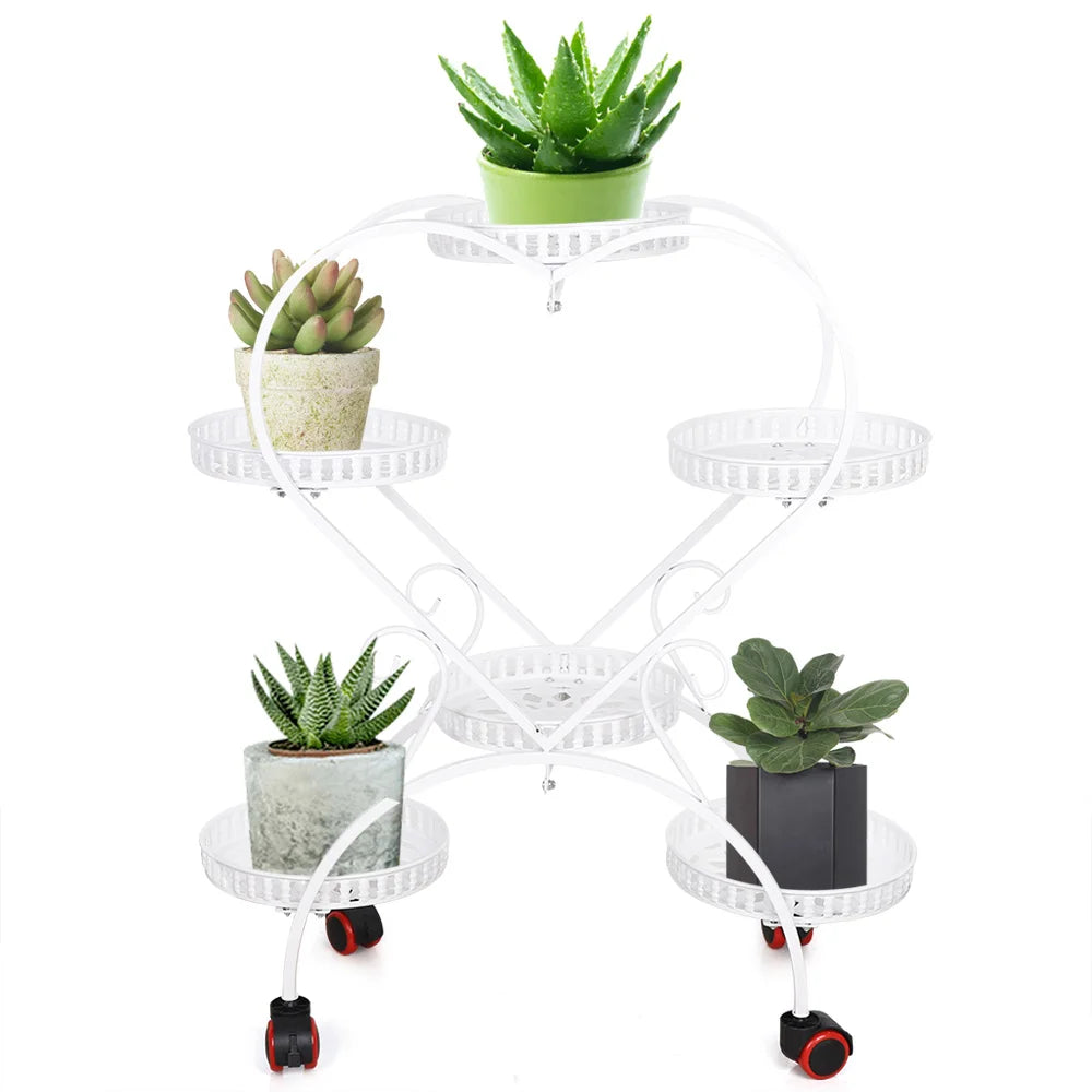 6 Pots Plants Flower Stand Metal Plant Stands - LoongFly Online