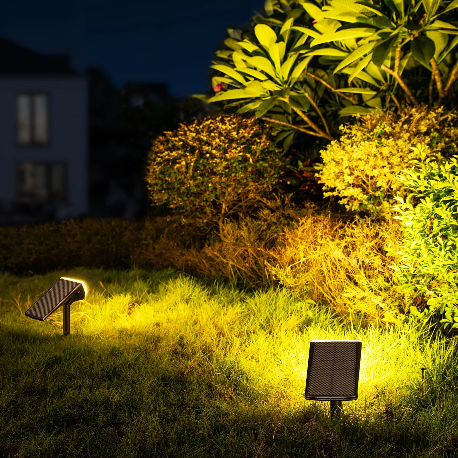 2 Pack Solar Spotlights Outdoor Warm Light - LoongFly Online