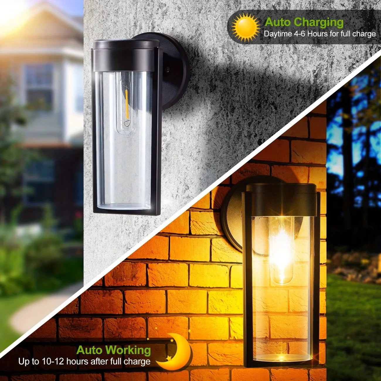 LED Solar Wall Mount Light Outdoor Solar Powered Auto On/Off Waterproof Garden Decoration Yard Post Porch Fence Lawn Lights - LoongFly Online