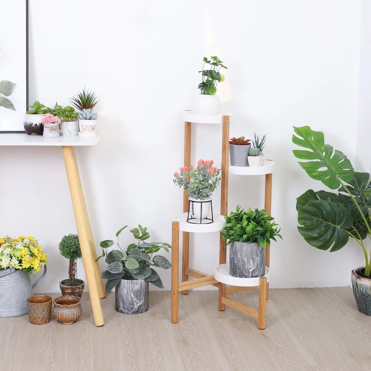 4 Tier Bamboo Plant Stand - LoongFly Online