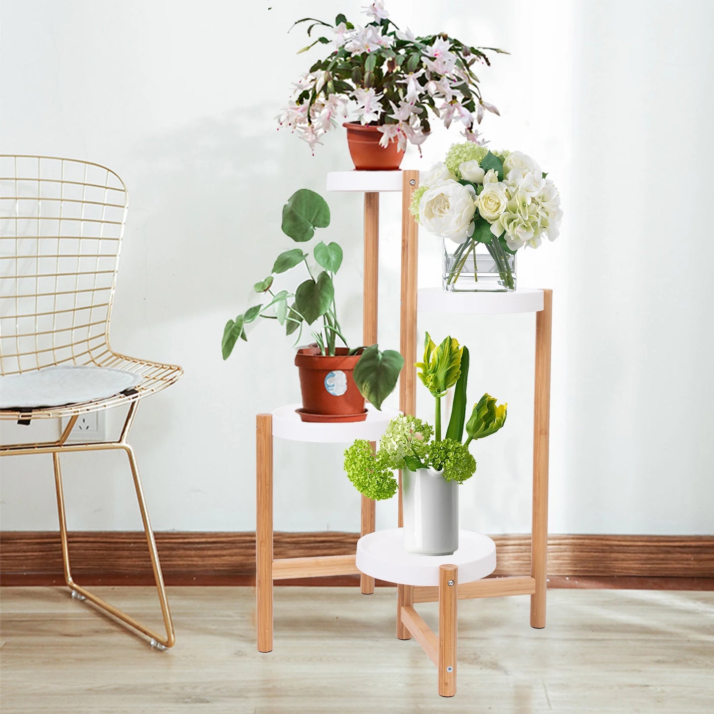 4 Tier Bamboo Plant Stand - LoongFly Online