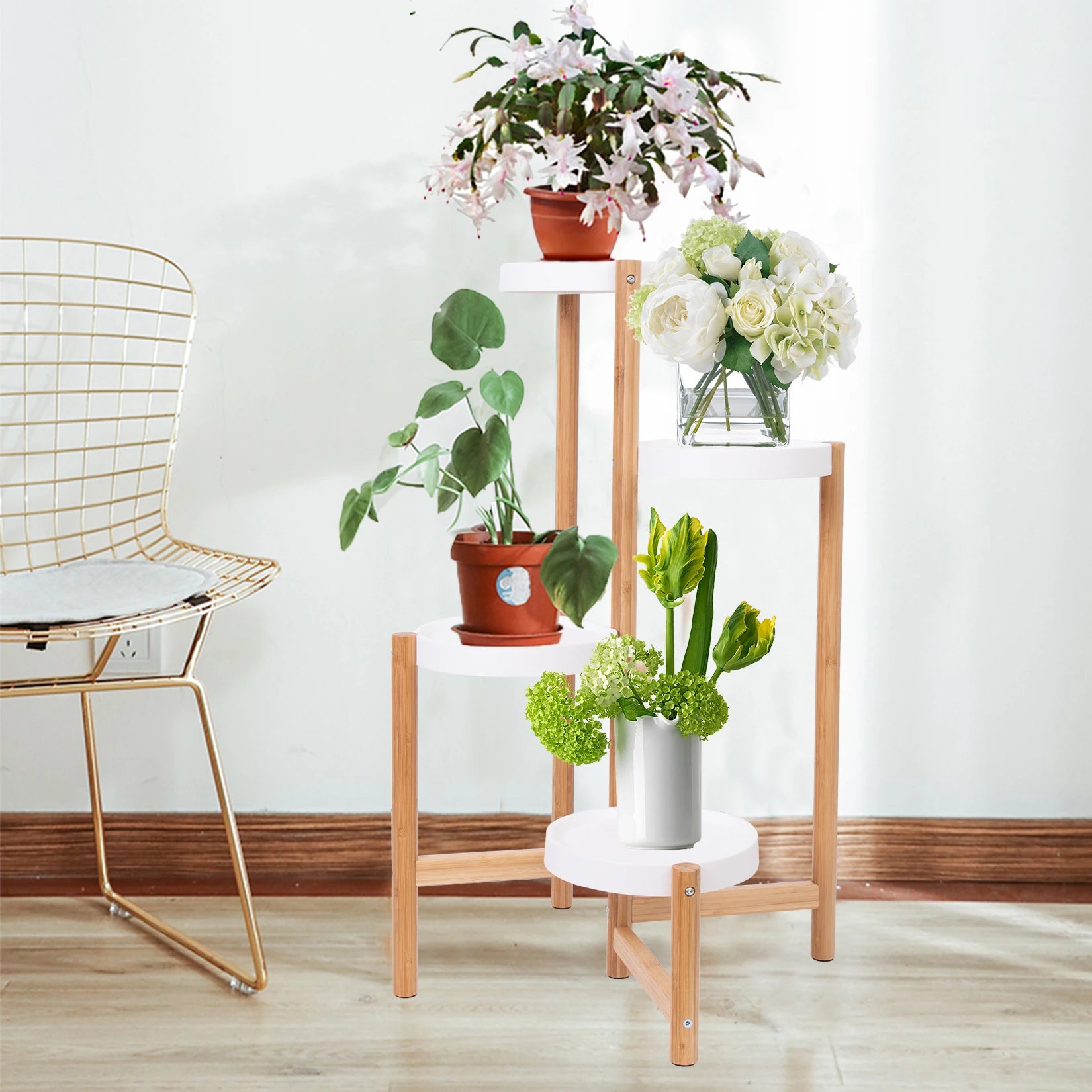 4 Tier Bamboo Plant Stand - LoongFly Online
