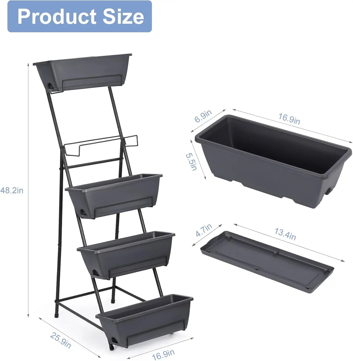 Vertical Garden Bed, 5th Floor, Vertical Elevated Garden Box - LoongFly Online