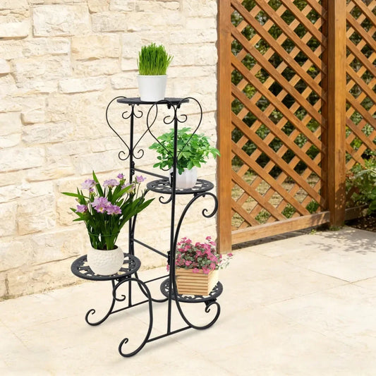 Shelves Flower Pot Plant Stand Display, 4Layer Indoor Outdoor Garden Patio Plant Rack Multilayer Potted Planters Display Rack P - LoongFly Online