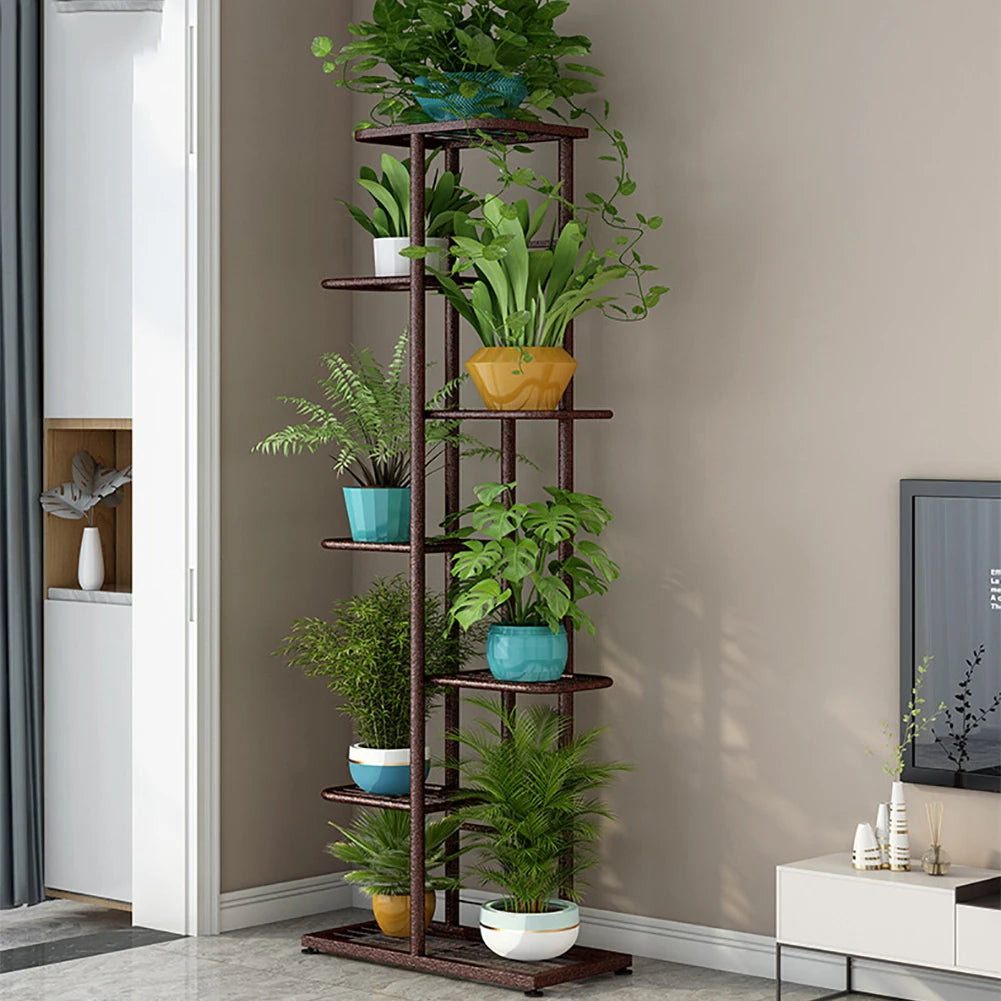 7/8 Tiers Garden Plant Stand, Metal Tiered Shelf Potted Plant Holder Flower Display Rack for Balcony Patio Indoor Outdoor Decor - LoongFly Online