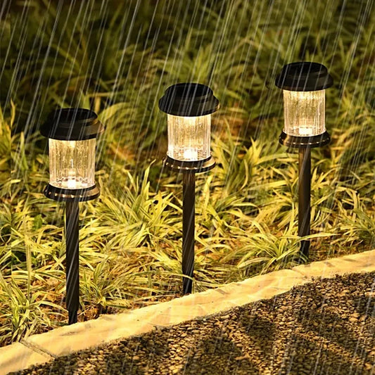 6 pack Outdoor Solar Lights Garden Lights Solar PoweredLamp Lantern Waterproof Landscape Lighting Pathway Garden Decoration - LoongFly Online