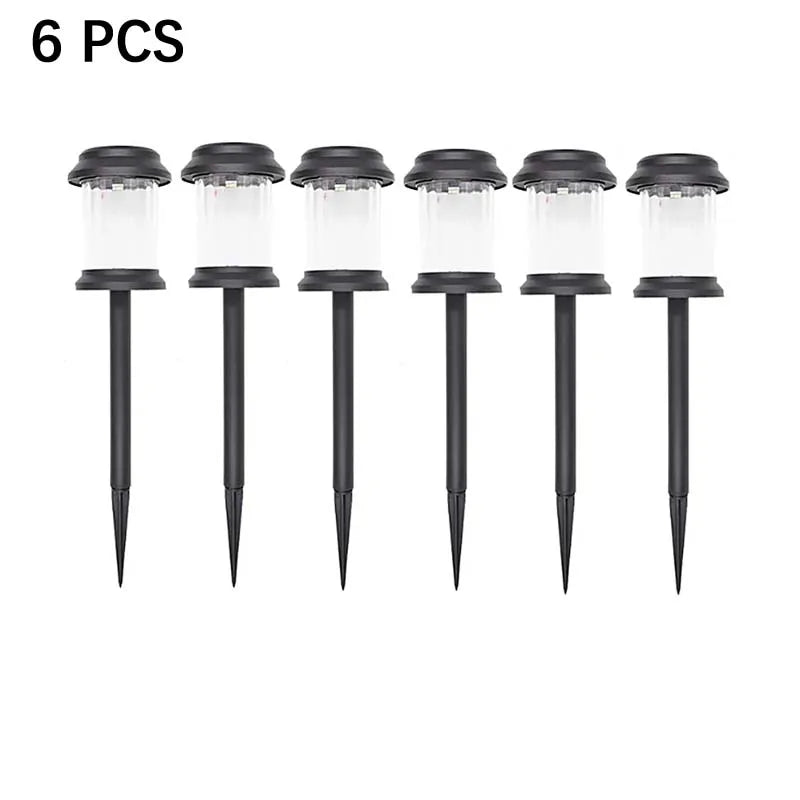 6 pack Outdoor Solar Lights Garden Lights Solar PoweredLamp Lantern Waterproof Landscape Lighting Pathway Garden Decoration - LoongFly Online