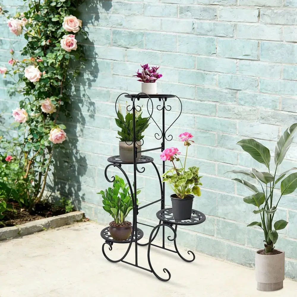 Shelves Flower Pot Plant Stand Display, 4Layer Indoor Outdoor Garden Patio Plant Rack Multilayer Potted Planters Display Rack P - LoongFly Online