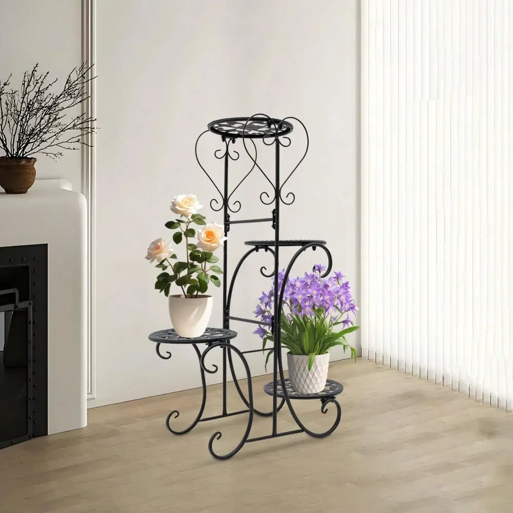 Shelves Flower Pot Plant Stand Display, 4Layer Indoor Outdoor Garden Patio Plant Rack Multilayer Potted Planters Display Rack P - LoongFly Online