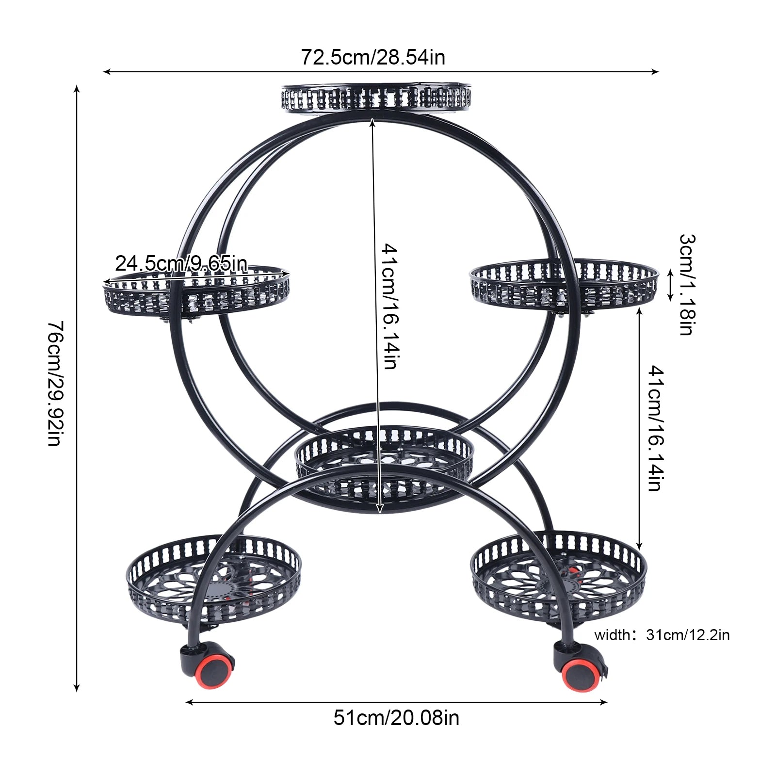 6 Pots Plants Flower Stand Metal Plant Stands - LoongFly Online