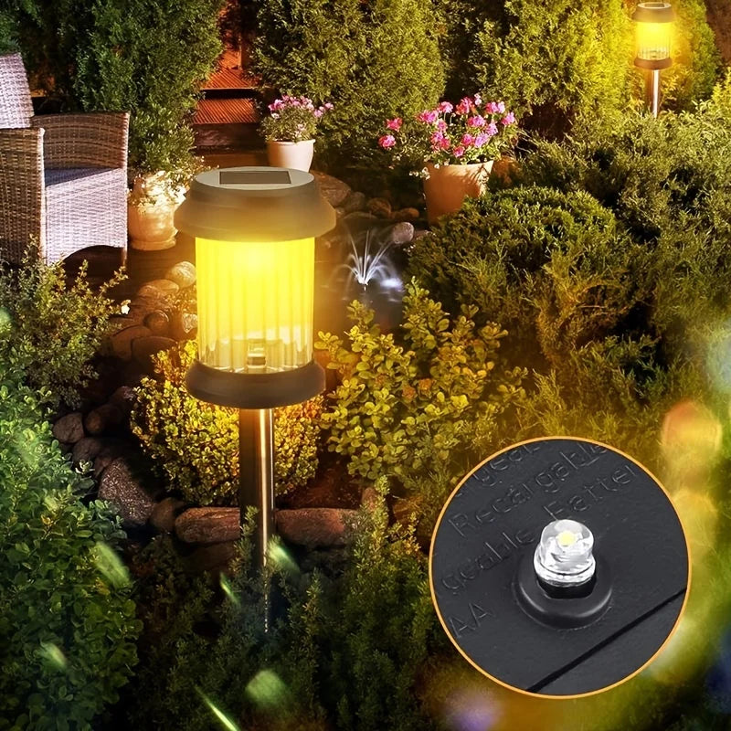 6 pack Outdoor Solar Lights Garden Lights Solar PoweredLamp Lantern Waterproof Landscape Lighting Pathway Garden Decoration - LoongFly Online
