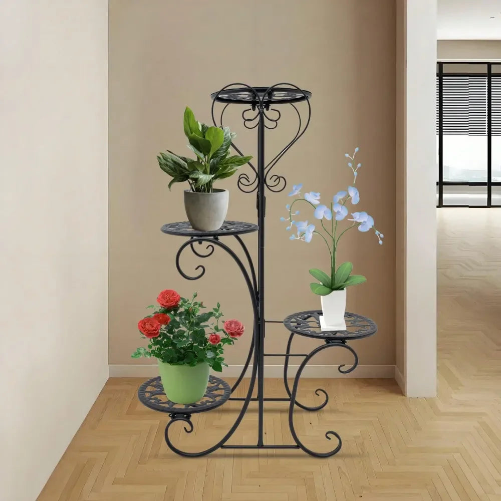 Shelves Flower Pot Plant Stand Display, 4Layer Indoor Outdoor Garden Patio Plant Rack Multilayer Potted Planters Display Rack P - LoongFly Online