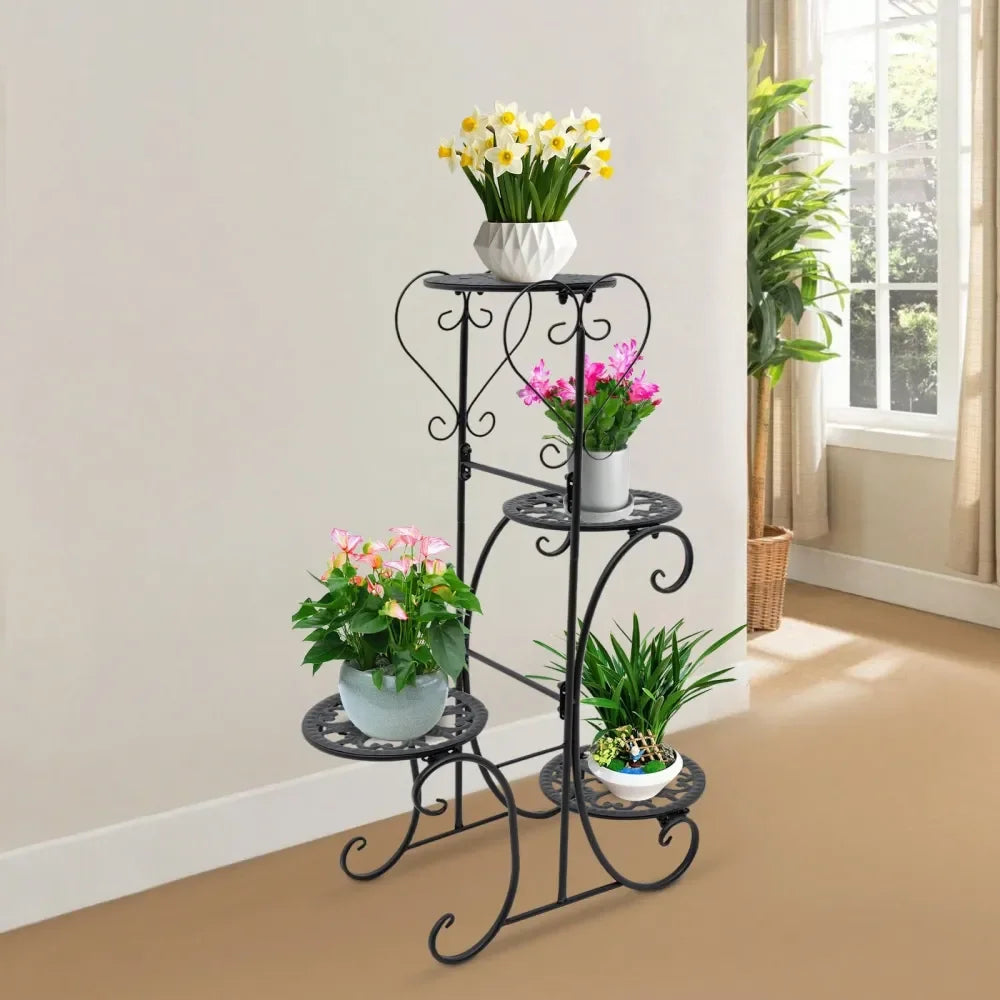 Shelves Flower Pot Plant Stand Display, 4Layer Indoor Outdoor Garden Patio Plant Rack Multilayer Potted Planters Display Rack P - LoongFly Online