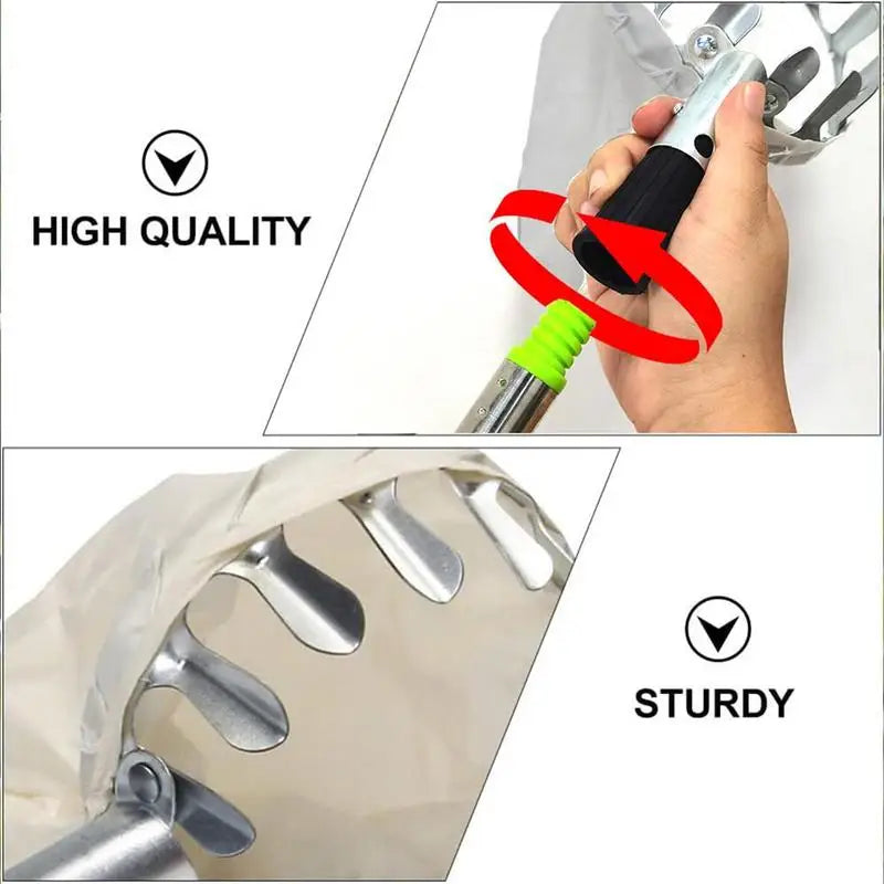 Fruit Picker With Telescopic Pole Metal Fruit Picker Orchard Gardening Apple Peach Picking Tools Garden Fruit Catcher Collection