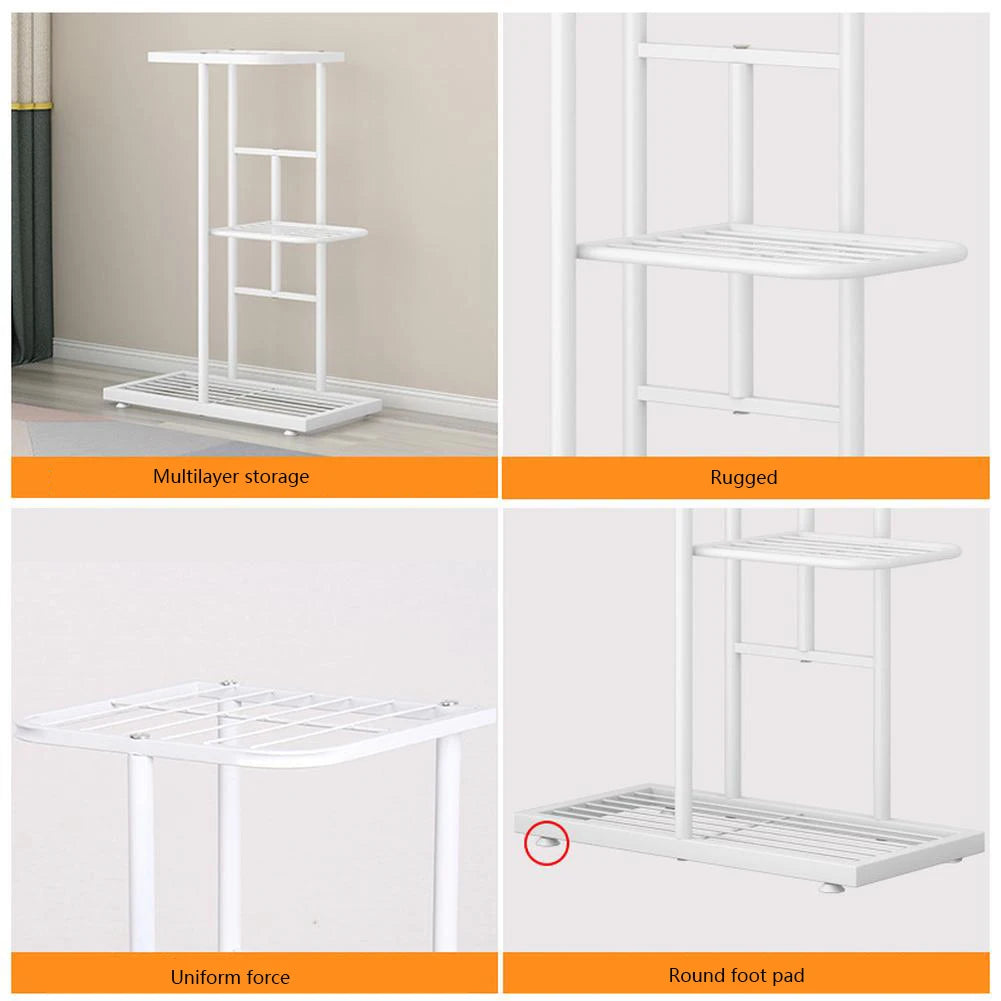 7/8 Tiers Garden Plant Stand, Metal Tiered Shelf Potted Plant Holder Flower Display Rack for Balcony Patio Indoor Outdoor Decor - LoongFly Online